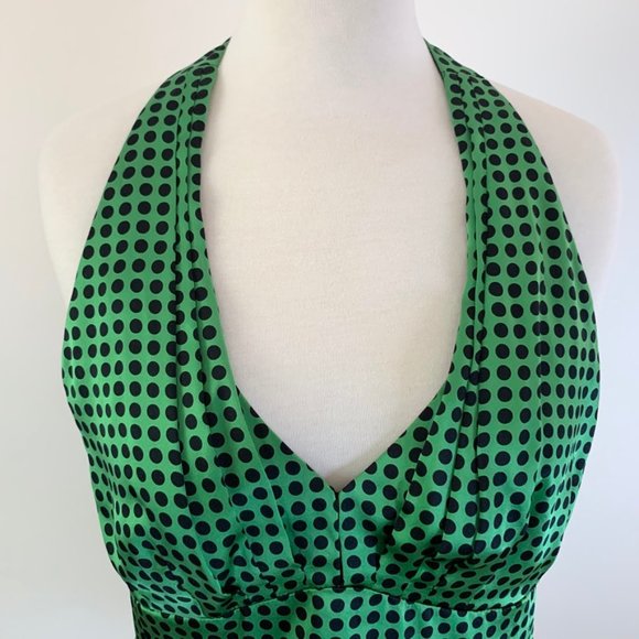Nanette Lepore Silk Polka Dot Halter Top - Picture 2 of 11
